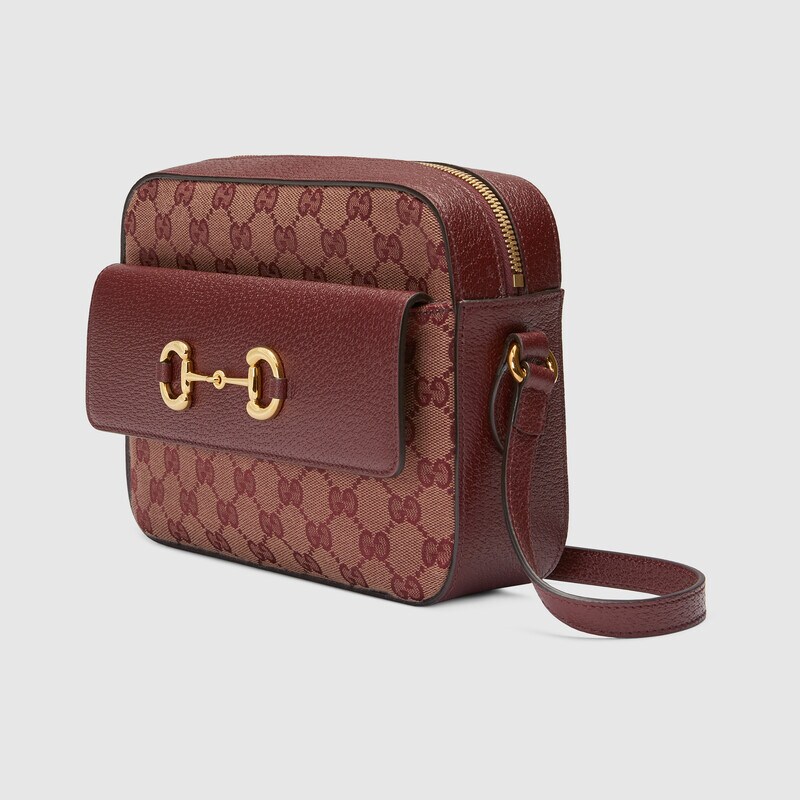 Gucci Horsebit 1955 Small Shoulder Bag 645454 Burgundy